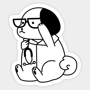 Dogter The Doctor Dog Sticker